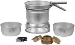 Trangia Unisex Trangia 27-1 Gb Stove Alloy Pans With Gas Burner Cooking System, Silver, Size 27 - 1 UK