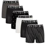 Religion - Mens 'RGN03-13' Essential 6 Pack Medium Boxer Shorts, Multipack Underwear Gift Set (M, Assorted)