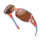 IGnaef Polarized Sunglasses for Women, Ladies Trendy Butterfly Decoration Driving Fishing Shades UV Protection CIF022