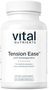 Vital Nutrients Tension Ease with Ashwagandha | Stress Relief Supplement for Relief of Occasional Stress and Nervous Tension | Gluten, Dairy, Soy Free | Non-GMO | 60 Capsules