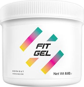 Fit Gel Work Out Enhancer Sweat Gel (Coconut) Hot Cream Target Tummy Belly, Sweet Scent, Easy Apply Jar (8.8 oz)