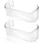 UPGRADE 2 Pack 240323002 Refrigerator Door Bin Shelf Compatible with Frigidaire FGHS2631PF4A, FGHS2655PF5A, FGHS2655PF4, Replaces AP2115742 AH429725 EA429725 PS429725, Side Bottom Shelf, Clear