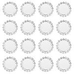 AUEAR, 20 Pack Rhinestone Bottle Caps Craft Silver Flattened Diamond Bottle Caps for DIY Scrapbooks Hair Bows Photo Pendant Jewelry Making, Silver Rhinestone