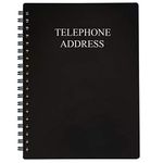 Telephone Address & Birthday Book with Tabs, Address Log Book for Contacts, with Phone Numbers, Addresses, Birthday & Password. Alphabetical A-Z Organizer, Black, 5x7 inch, Metal