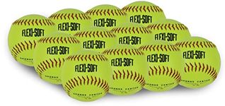 PowerNet Corbin Carroll Flexi Soft 11" Softballs 12 Pack, Cushioned Core Safety Ball, Reduced Impact, Perfect for Batting Practice and Training Young Players