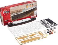 Airfix Ship Model Building Kits - RMS Titanic Miniature Craft Kit, 1/700 Scale Model Boat Kits for Adults to Build, Incl. Titanic Model Ship, Paint, Brushes & Poly Cement - Titanic Gifts for Men