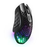 SteelSeries Aerox 9 Wireless - Holey RGB Gaming Mouse - Ultra-lightweight Water Resistant Design - 18 Buttons – Bluetooth/2.4 GHz - 18K DPI TrueMove Air Optical Sensor