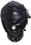 IMEISH All inclusive Leather Masks Blindfold Cosplay Hollow Out Mouth Masks Outdoor Riding Sport Head Hood.