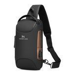 INKMILAN Multifunction Unisex Anti-Theft Sac Gear Shoulder Backpack | Chest Bag with USB Charging Port | Lightweight | for Traveling, Hiking, Camping, Sports, Cycling etc.