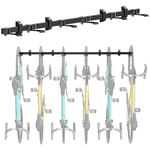 monTEK Bike Storage Rack, 78 Inch Extended Bike Rack, 6 Bike Hooks Space Saving Racks for Garage, Adjustable Bike Hangers, Bike Wall Mount for Mountain/Road Bikes, Holds up to 150kg