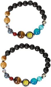SPUNKYsoul New! His and Hers Couple Circle Distance Universe Bracelets Collection (Gun Metal His & Hers)