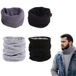 4 PCS Neck Warmer for Men Women, Winter Fleece Neck Gaiter, Windproof Face Mask Neck Scarf Cover For Running Cycling