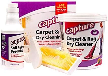 Capture Carpet Dry Cleaning Kit 250 - Resolve Allergens Stain Smell Moisture from Rug Furniture Clothes and Fabric Mold Pet Stains Odor Smoke and Allergies Too