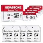 [Gigastone] Micro SD Card 32GB 5-Pack, Gaming Plus, MicroSDHC Memory Card for Nintendo-Switch, Wyze Cam, Roku, Full HD Video Recording, UHS-I U1 A1 Class 10, up to 90MB/s, with MicroSD to SD Adapter