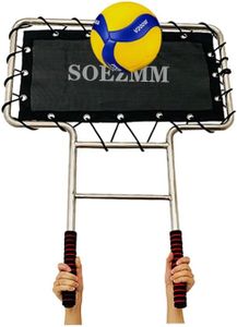 SOEZmm Volleyball Blocker Pro SPL2T – Sturdy Big T Baffle Training Aid for Blocking, Spiking & Hit Placement – One-Piece Steel Frame & Elastic Bungee Net,Lightweight & Portable