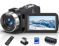 8K 64MP Camcorder Video Camera 18X Digital Zoom YouTube Vlogging Camera Webcam IR Night Vision WiFi 3.0”Touch Screen Camcorders with Microphone, 32G SD Card, Remote Control and 2 Batteries…