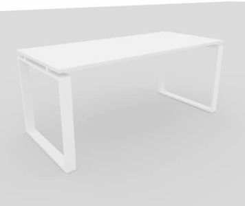 Genérico Mesa de Oficina Ideal para teletrabajo, despachos, Sala de Estudios y Ordenadores. con Gran amplitud para Dar mas Comodidad, Marco Cerrado Blanco. (140X60, Blanco)