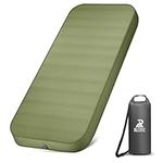 Rilextec 4" Thick Self-Inflating Camping Pad with Memory Foam, Insulation & Pump Sack, Portable Mat for Tent, Car, Truck or Van, 4 Season Camp Air Mattress (Single)