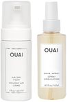 OUAI Wavy Hair Bundle - Includes Air Dry Foam & Wave Spray for Perfect Beach Waves - Adds Texture, Volume & Shine to All Hair Types (2 Count, 4 Oz/4.9 Oz)