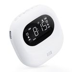 Bed Shaker Alarm Clock for Bedroom - Compact Wireless Alarm Clock with Child Lock for Traveling, Ultra Loud Buzzle Sound with 3 Vibration Levels for Seniors, LCD Display with Big Snooze, 12/24Hr & DST