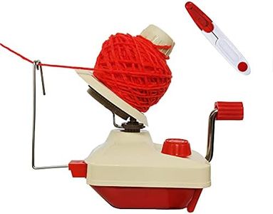 Yarn Ball Winders, Yarn Knitting Loom Crochet Swift Yarn Fiber String Ball Wool Winder DIY Tool Kit, 1Yarn Ball Winder+1PC Scissors (2)