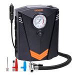 UN1QUE Tyre Inflator for Car, 150PSI Car Air Pump, 12V DC Portable Air Compressor for Tyre, Fast Inflation Speed Inflator Pump with Light