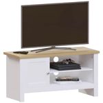 Vida Designs Arlington TV Unit Cabinet Stand Sideboard Entertainment Living room (White, 1 Door)