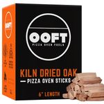 OOFT 6 Inch Mini Pizza Oven Wood - 100% Kiln Dried Oak - Perfect for Ooni Karu, Solo Stove Mesa & Pi and Other Mini Pizza Ovens - 8-10lb Box - Hardwood Pizza Oven Kindling Logs - High Heat & Slow Burn