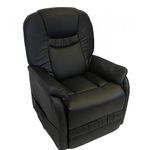 Dream Comfort Bonded PU Leather Electric Riser Recliner Mobility Armchair (Black) 48hr Delivery