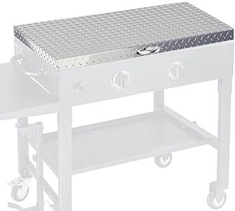 Flybold Blackstone Griddle Cover 36 inch - Waterproof Diamond Plated Design with Aluminum Hard Top Lid & Stainless Steel Handle for BBQ, Camping, Makes for Perfect Blackstone Accessories