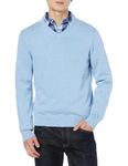 Amazon Essentials Men's V-Neck Sweater, Light Blue Heather, X-Large