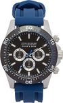 Cressi Crg1B Unisex Adult Nereus Watch Sport Quartz Analog Watch Waterproof 200 Mt with Chronograph and Calendar - Black/Blue, Uni