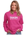 Tstars Taken by Someone Awesome Hoodie Gifts for Her Valentines Day Women Hoodies Medium Pink