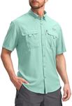 Pudolla Men's Fishing Shirts Short 