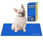 furrybaby Dog Cooling Mat, Self-Cooling Dog Pad Cool Gel Bed Large Mats, No Need to Refrigerate or Freeze, Apply Indoors Outdoors Car(Blue 40x50cm)
