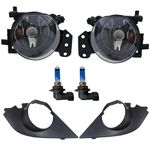 KYYET M Sport Bumper Fog Light Lamp w/Bulbs Cover Grill Bezel Fits For BMW E60 E61 2003-2009 M-Tech