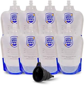 8 StopLoss Storage Bags for Wood Stains, Fine Finishes, Varnish & Paints. Airtight Reusable, Space-Saving Pouches with Collapsible Funnel for Easy Pouring & Dispensing. Durable 8-Pack for Woodworkers