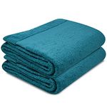 Towelogy® Premium Oversized Bath Sheets (100x180cm) 100% Egyptian Combed Cotton Quick Dry & Absorbent Extra Large Jumbo Bath Towels Hotel Quality (Turquoise Duck Egg, 2)