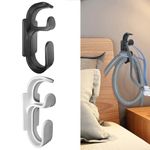 CPAP Hose Hanger with Anti-Unhook Feature - CPAP Mask Hook and CPAP Tube Holder - CPAP Supplies Organizer,Avoids CPAP Hose Tangle and Allows You to Sleep Better (2, Black and White)