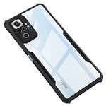 CEDO Redmi Note 10 Pro/Note 10 Pro Max (4G) Back Case Cover | Camera Protection Shockproof Bumper-Edge | Acrylic Crystal Clear 360 Degree Protection TPU+PC | Transparent Eagle Back Case Cover (Black)