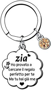 VZIUYTRE Regalo Portachiavi ZiA Regalo ZiA donna Portachiavi Regalo per la festa della mamma Regalo di Laurea Compleanno (1)