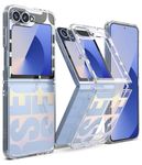 Ringke Fusion Design Compatible with Samsung Galaxy Z Flip 6 Case Cover Transparent Non-Slip Hard PC Shockproof TPU Bumper Protective Phone Case for Z Flip 6 Back Cover (2024) - Seoul