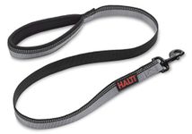 HALTI Lead For Dogs, Size Small, Black, 1.2m, Premium Nylon Puppy & Dog Leash, Reflective Neoprene-Padded Handle, Comfortable & Easy to Use, For Small, Medium & Large Dogs