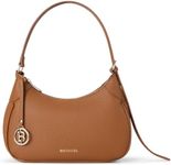 BOSTANTEN Purses for Women Small Cresent Shoulder Bag Leather Hobo Dumplings Designer Handbags with Adjustable Strap, Brown