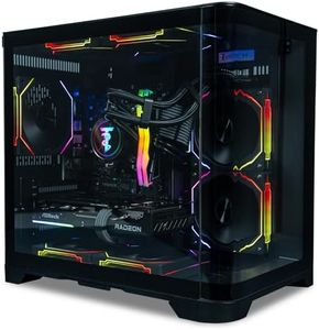 ViprTech Reaper 2.5 Liquid-Cooled PC - AMD Ryzen 7 8700F (5.0Ghz Turbo), AMD RX 9060 XT 16GB, 32GB DDR5 6400, 2TB NVMe SSD, Gold-Rated PSU, VR-Ready, WiFi BT, Win 11, Gaming Desktop Computer, Black