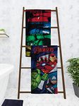 Athom Living Marvel Captain America/The Hulk/Thor Avengers Kids Bath Towel 60x120 cm Pack of 2