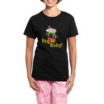 CafePress Vegas Baby! Women's Dark Pajamas Womens Novelty Cotton Pyjama Set, Comfortable PJ Sleepwear