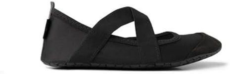 FitKicks Crossovers Women's Foldable Active Lifestyle Minimalist Footwear Barefoot Yoga Water Shoes black Size: X-Large