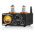 Douk Audio ST-01 PRO 200W Hifi Valve Amplifier, Mini Tube Amp, Stereo Receiver, 2 Channel, Bluetooth 5.0, Audio Digital Amplifier for Home Passive Speakers, with VU Meter, USB DAC COAX/OPT