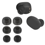 kwmobile 6X Replacement Ear Tips Compatible with JBL Tune Buds - Silicone Tips for Earphones - Black